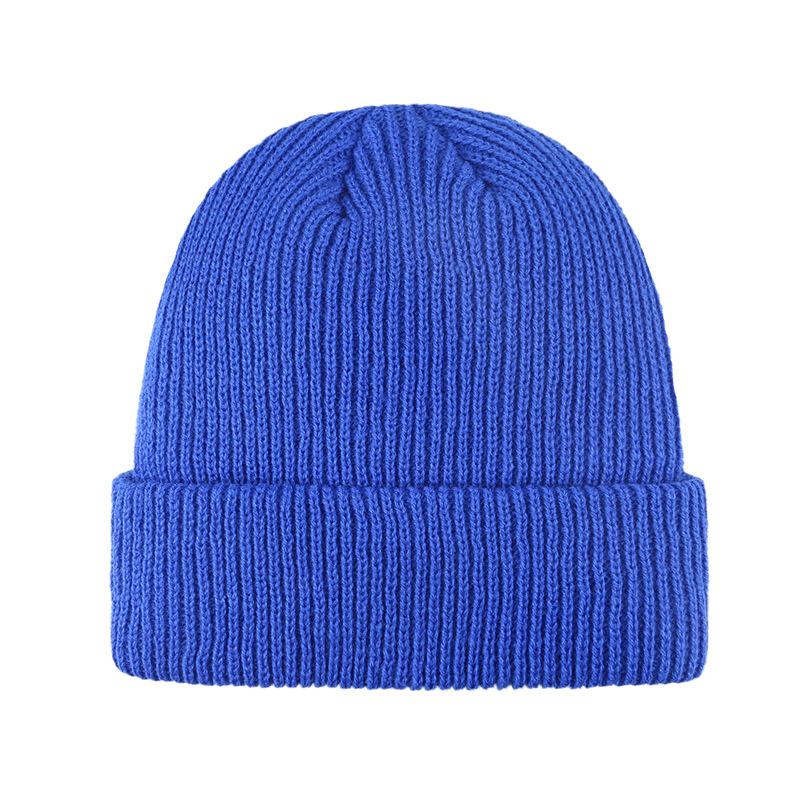 Solid Color Simple Knitted Hat for Women Autumn and Winter Warm Woolen Hat New Pullover Hat  Versatile Cold Hat for Men