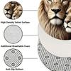 Lion King Companion Theme Flannel-printed round floor mats are slip-resistant Suitable for living bedroom terrace garden carpets