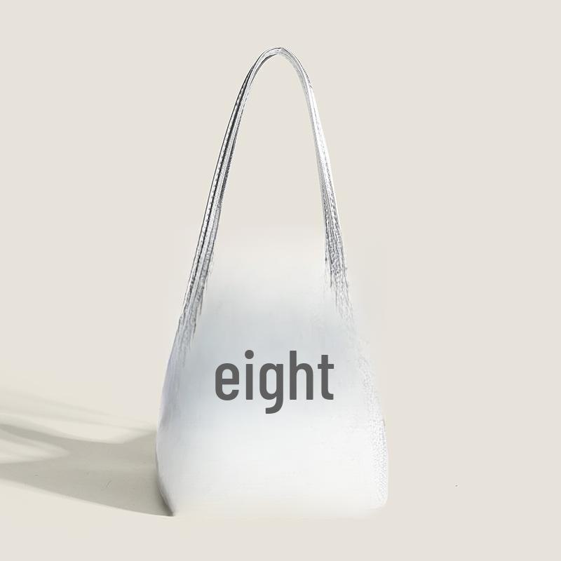 Silver Bright Leather Women's Crossbody Handbag - Spring/Summer 2025 Collection