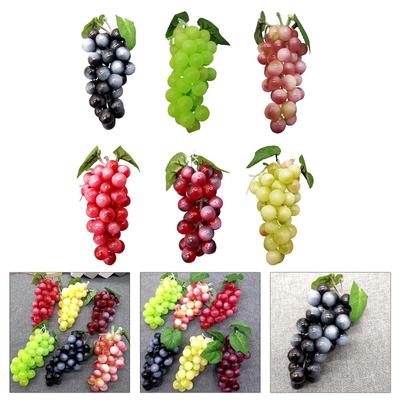 Cacho de Uvas Artificiais Realistas para Exibição, Ornamento para Fins Decorativos em Casas, Casamentos, Restaurantes e Sessões de Fotos