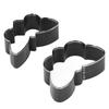 2 Pcs Butterfly Leather Cutting Die Alloy Steel Leather EVA Fabric Paper Rubber Silicone Die Cutter