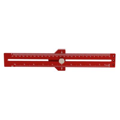 T?Type Règle à tracer Rouge Alliage d'aluminium avec Échelle Précise Outil de marquage pour le travail du bois