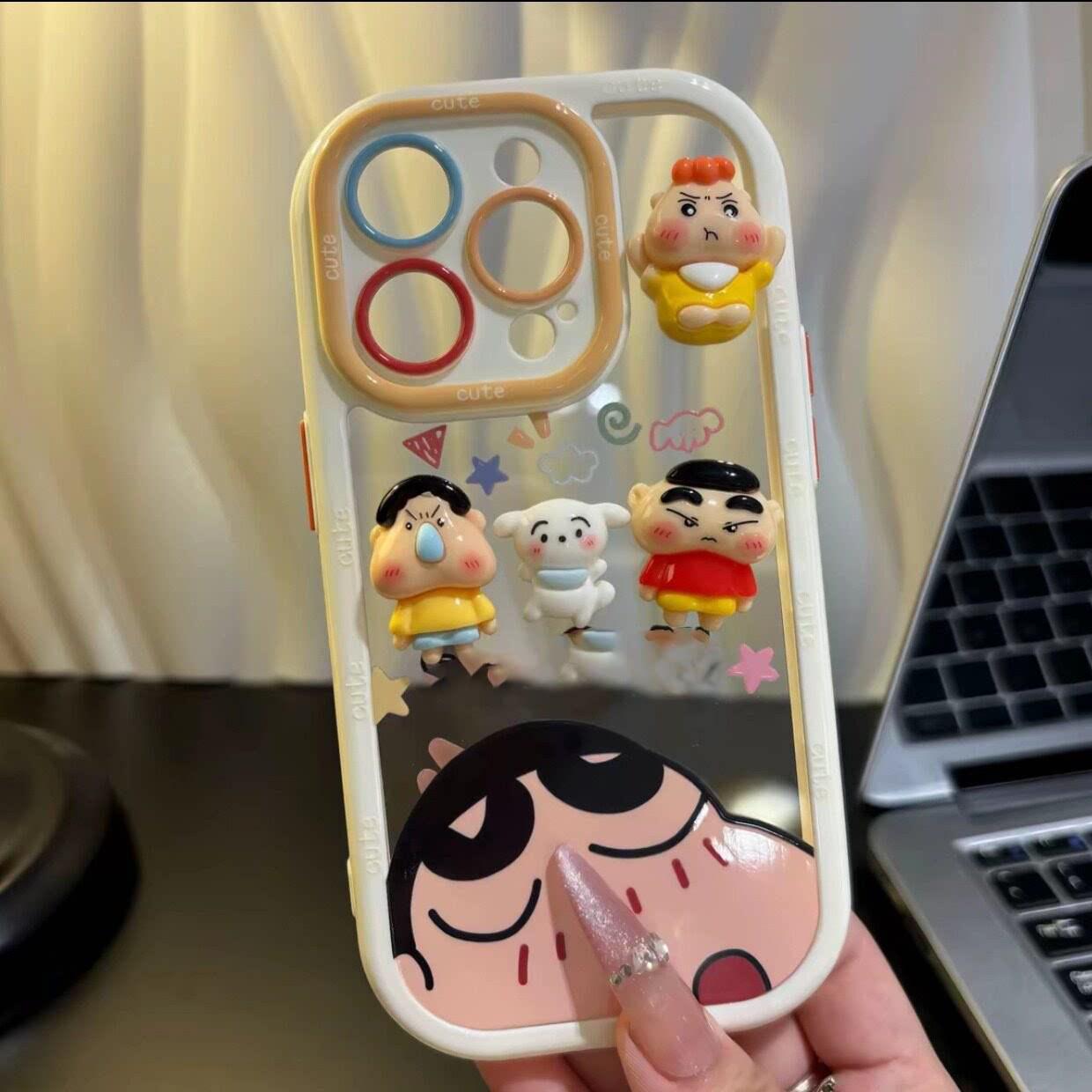 

Shinchan Drop-proof Phone Case: Full Coverage for Apple 17 Pro Max, 16 Plus, 15 Cream Shell, 14 Pro Apple 13 Pro