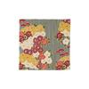 No Ren Furoshiki Small 50cm (Retro Flower - Line Blue) Bento Wrap 100 Cotton Machine Washable