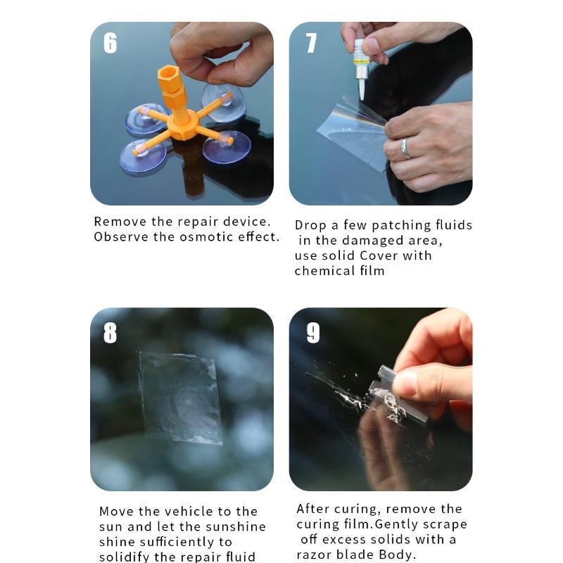 1SET glass repair liquid, seamless car glass repair windshield repair crack repair liquid