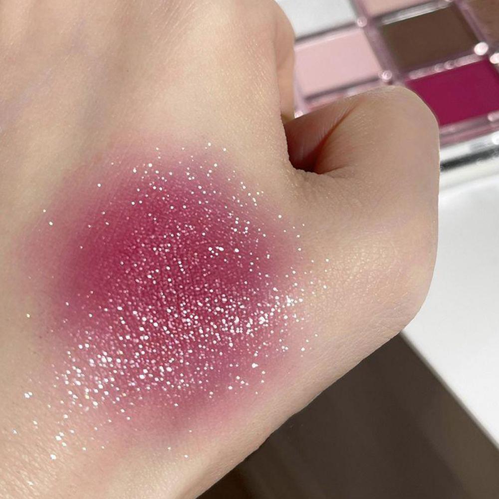 9 culori Punk Smokey Matte Glitter Fard de ochi Paleta Shimmer Fard de ochi Paleta de machiaj Cool Toned Gri Black Eye Pigment Palett