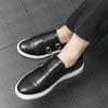 Men's shoes 2025 summer new fashion casual leather shoes men's British style shoes men's summer breathable platform shoes