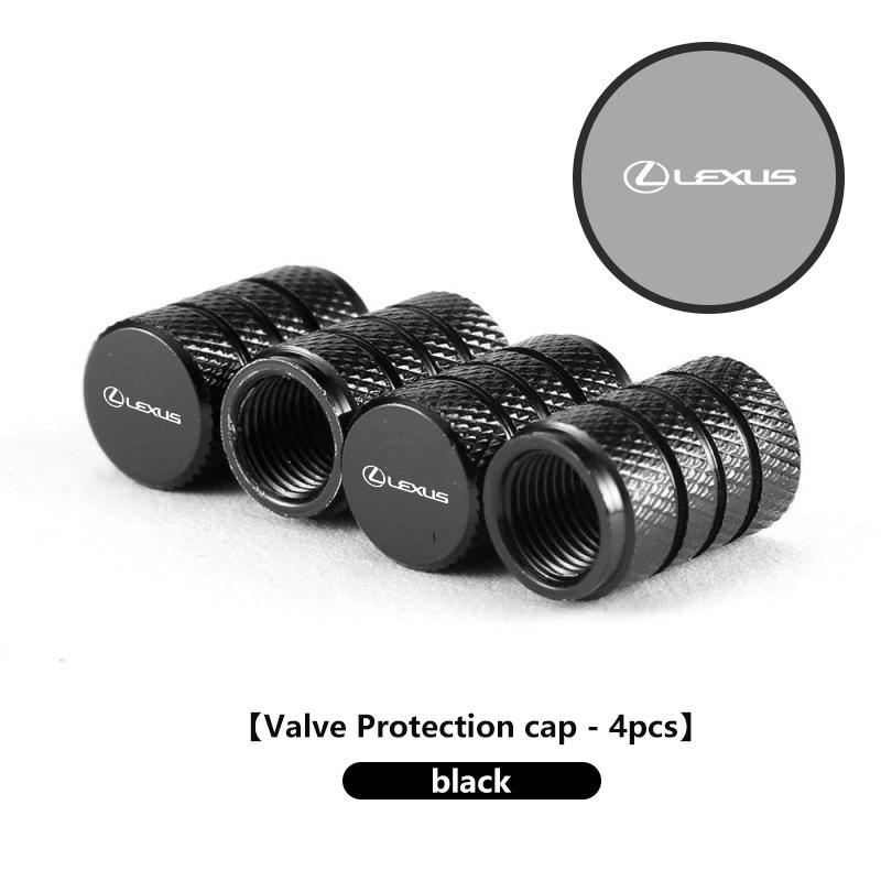 4PCS Car Wheel Tire Valve Cap Cover Airdust Waterproof For Lexus UX250h RX450h RX300 GX470 CT200h RX400h NX300h RX350 AEI1
