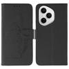 For Honor 400 Pro 5G (Global) Case Feather Imprint PU Leather Wallet Phone Cover
