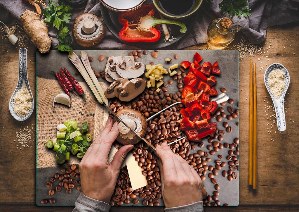 Glass Board Cutting Board 52X40 Coffee