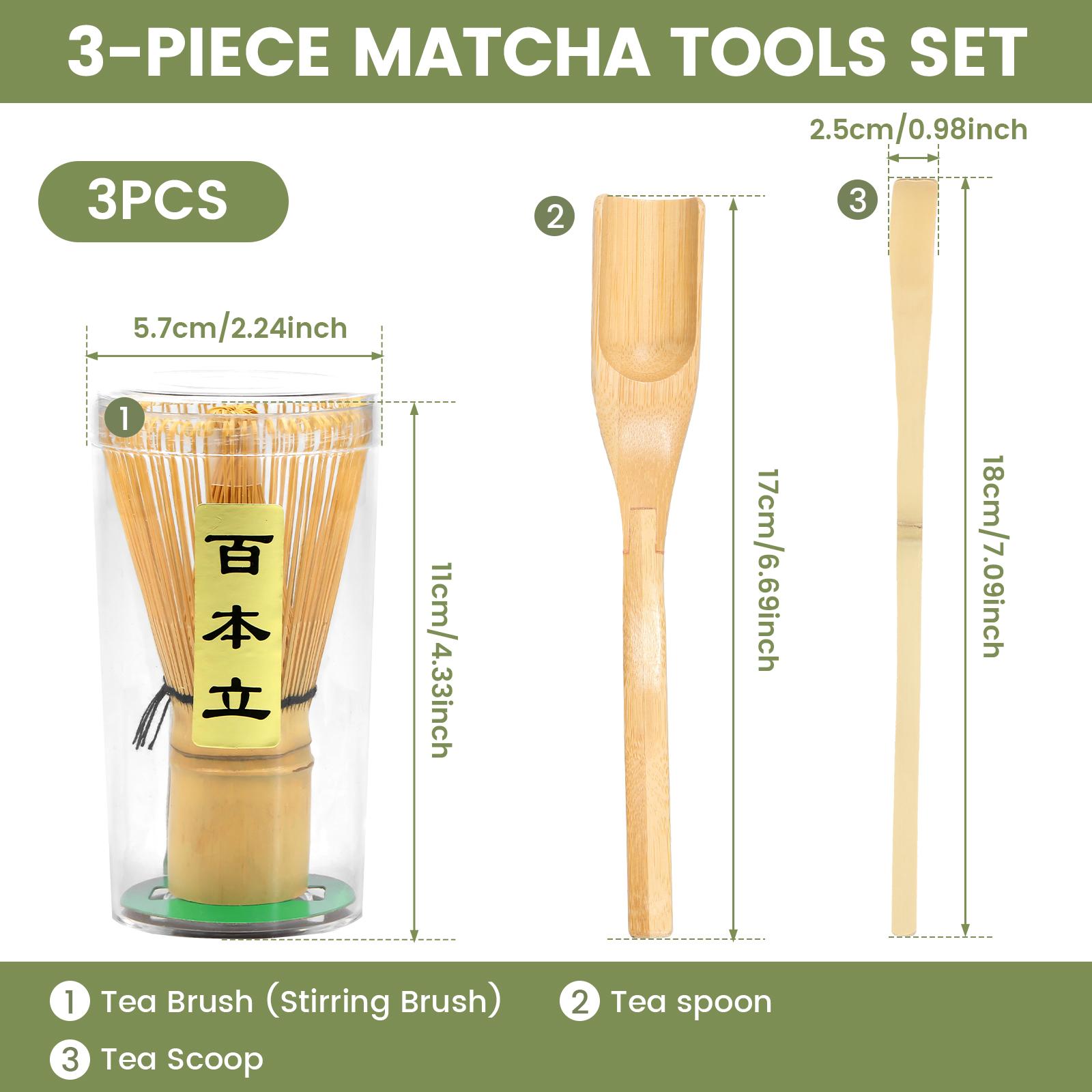 

5Pcs Japanese Matcha Whisk Set Bamboo Matcha Whisk Traditional Tea Scoop Deep Scoop Stainless Steel Tea Strainer for Tea Lovers