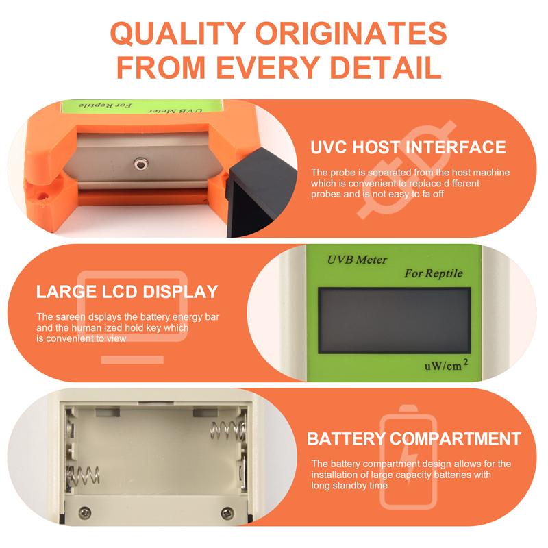 RGM-UVB UVB Tester High Accuracy UVB Detector UVB Test Instrument For Reptile UVB Meter Luminosity Measurement Tool