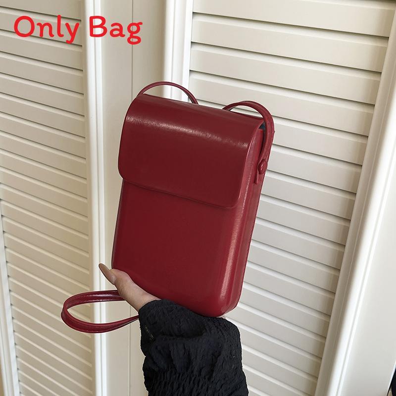 Street Style Pu Mini Crossbody Bag With Sewn Details For Fashionable Outings