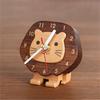Elegant Solid Wood Clock Small Size and Cartoon Designing For Quiet Home Decoration Quiet Mechanism