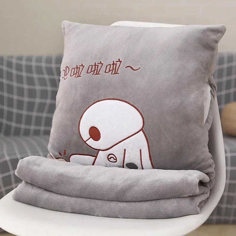 Cartoon Pillow Blanket Nap Pillow Air Conditioner Quilt Dual-use Multifunctional Winter Cushion Blanket