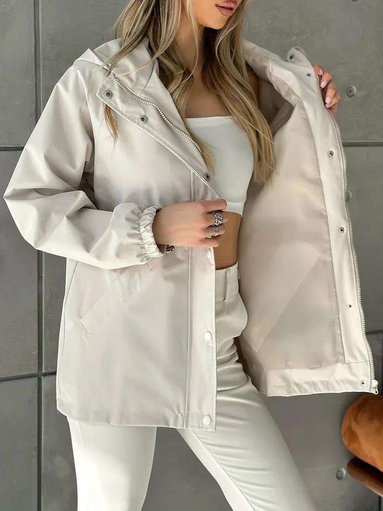 Women's Waterproof Jacket Slim Fit Windbreaker Windproof Jacket