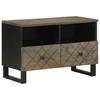 Vidaxl Szafka Pod Telewizor, Czarna, 70X33X46 Cm, Lite Drewno Mango