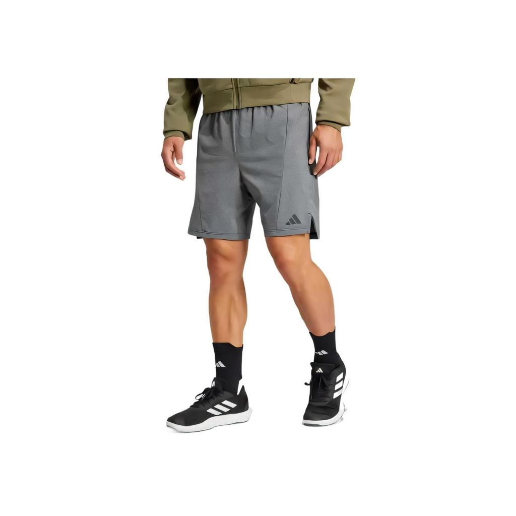 Adidas Aeroready Solid Color Elastic Waist Moisture-Wicking Casual Shorts Men Shorts Dark-Gray JE5679