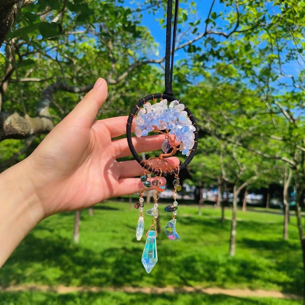 1Pc Tree of Life Dream Catchers for Car with Crystal, Gemstone Suncatcher Hanging Is Personalized Home Decor/room Decor