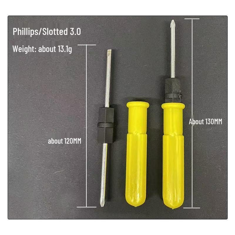 Compact Dual-Use Yellow Screwdriver Set - Flathead & Phillips, Multi-Functional, 3 , 4 , 5 Dual-use Screwdriver Set