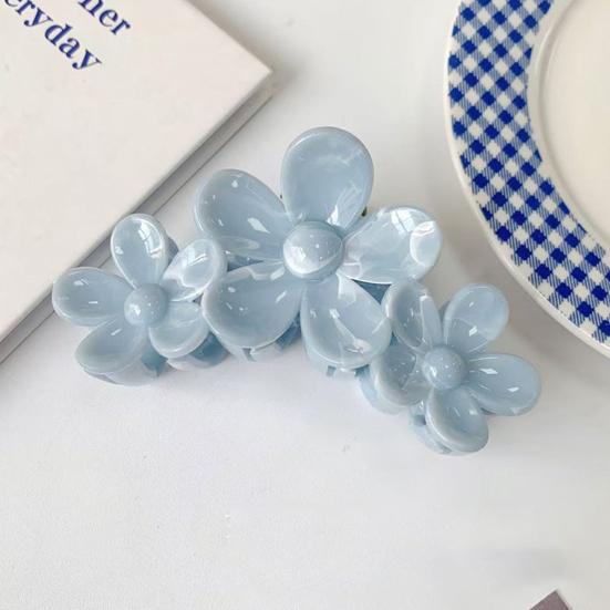 Hair Claw Three-Dimensional Flower Design Large Shark Clip Buns Half-Tied Hair Back Head Hair Claw Commuting Hair Accessories