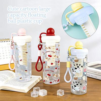 With Pendant Water Cup 600ML Drinking Cup Cute Water Bottle  for Boys and Girls