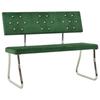 Day and Night - Day and Night Dark Green Velvet Bench 110 Cm