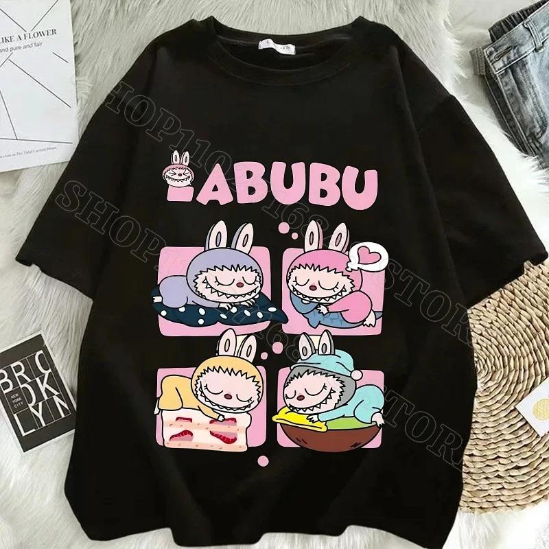 Women Labubu Adult Sweethearts Clothes T Shirts Girl Cartoon Anime Graphic Print Shirt Fashion Tops FeUnisex Birthday Party Gifts
