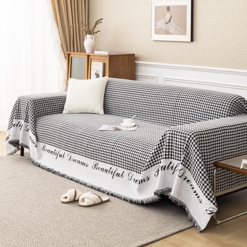 Nordic Tassel Throw Blanket Single Full Four Season Cotton Sofa Cover Dust Anti-cat Scratch Protection Cover Sofa Blanket Carpet