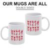 1 Pack 11oz White Printed Mug Featuring Double-Sided Layout Perfect For Everyday Coffee Breaks And A Heartwarming Gift Idea For Any Special Occasion