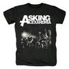 Vintage T-shirt Punk Rock T Shirt Asking Alexandria T-shirt Mens Cotton Tees Tops Graphic Skeleton Streetwear Hip Hop Tshirts