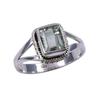 Natural Green Amethyst Gemstone 925 Solid Sterling Silver Jewelry Ring S.9 J5D72