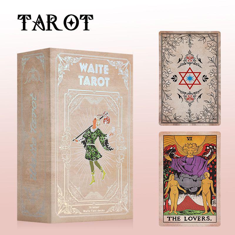Gold Foil Waterproof PVC Tarot Cards - Color Printed Table Game with Hot Stamping