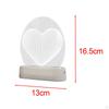 Sign Light Heart LED Lamp Decorative Bedside Night PVC Material Unique Design Suitable
