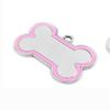 Medium Bone Zinc Alloy Dog Tag: Engravable Pet Collar Charm