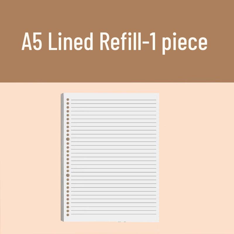 Comfortable B5 Loose-Leaf Notebook: Lined, Removable Binder, Simple Ins Style, Aesthetic Design, Ideal for Exams and High School Students.