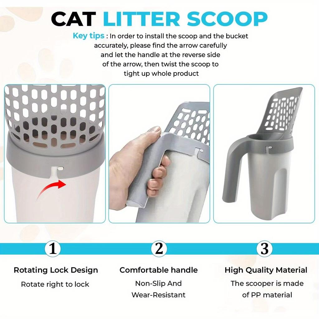 Cat Litter Shovel Detachable Pet Cleaning Supplies Cat Litter Scoop Portable Pet Clean Garbage Picker Pet Products