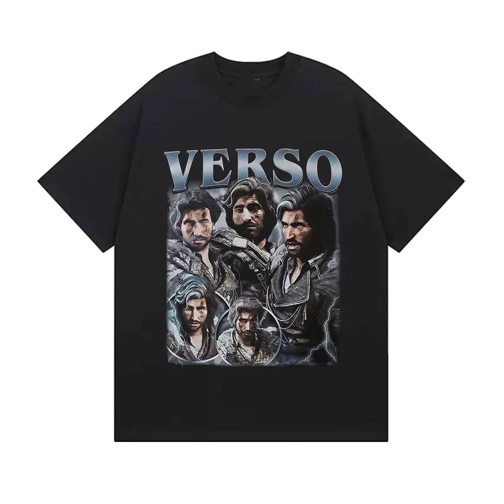 Y2k Vintage Gothic Fashion Short Sleeve Verso Game Clair Obscur Expedition 33 Graphic T Shirts Print Cotton Tshirt Unisex