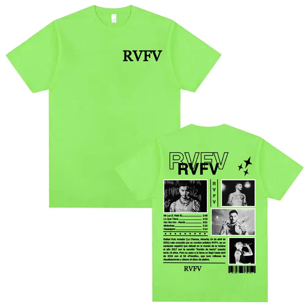 Rapper RVFV Eltiburón Tour 2024 Cover T Shirts Fashion Casual O-Neck Short Sleeve T-shirt Men Women Oversized T Shirt Streetwear