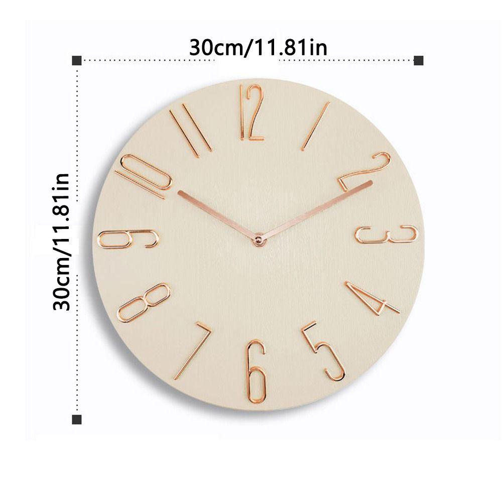 Quarzuhrwerk Holzmaserung Uhr 12 Zoll Dekorative Wanduhr Elegante Wanduhr Büro