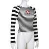 Harajuku Casual Pullover Ästhetische Damen 2022 Herbst Mode T-Shirt Vintage Star Print Gestreiften Langarm Crop Top für Frauen