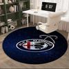 Alfa Romeo Italian Round Rug for Livingroom,Bedroom, Palyroom, Chair Rug, Area Rug, Circle Carpet, Fan Christmas Gift
