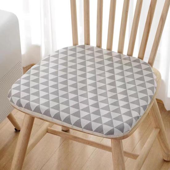 Non-Slip Breathable Dining Cushion Machine Washable Living Room Kitchen Chair Seat Mat Super Soft Hip Protective Cotton Linen Seat Cushion Household