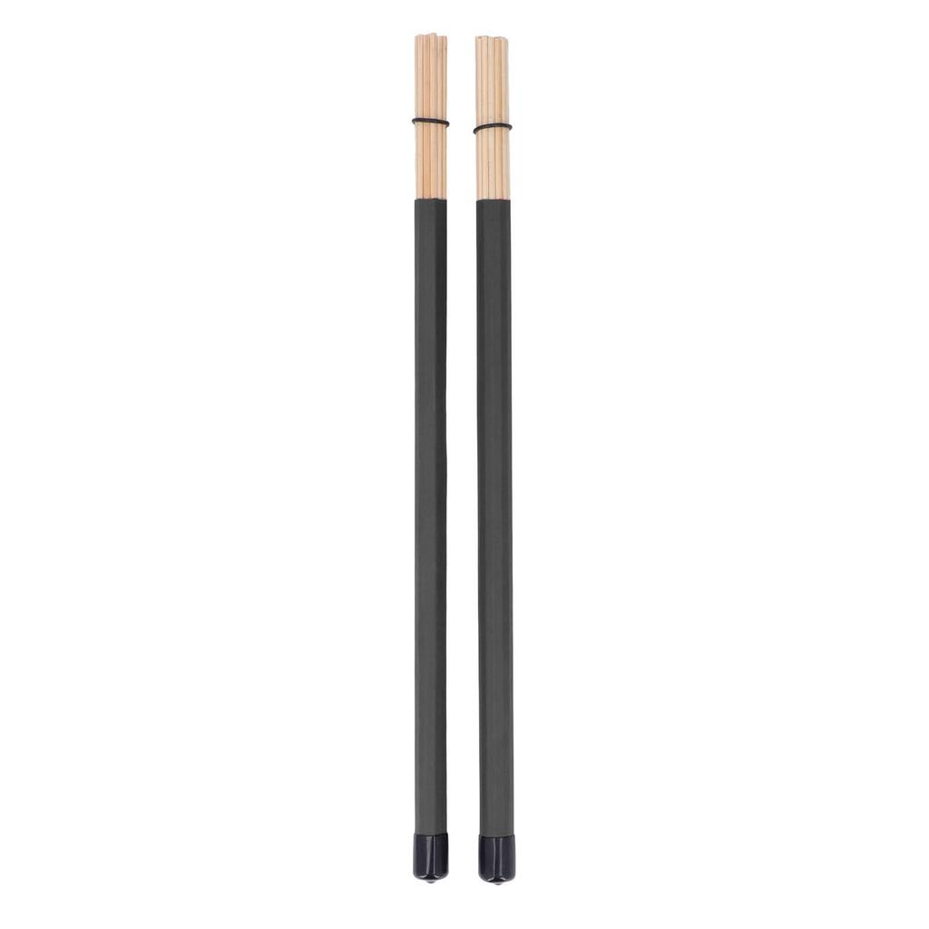 2Pcs Drum Brush Drumstick Stick Mallet Bamboo Percussion Tool Instrument Accessory Set Kit Black