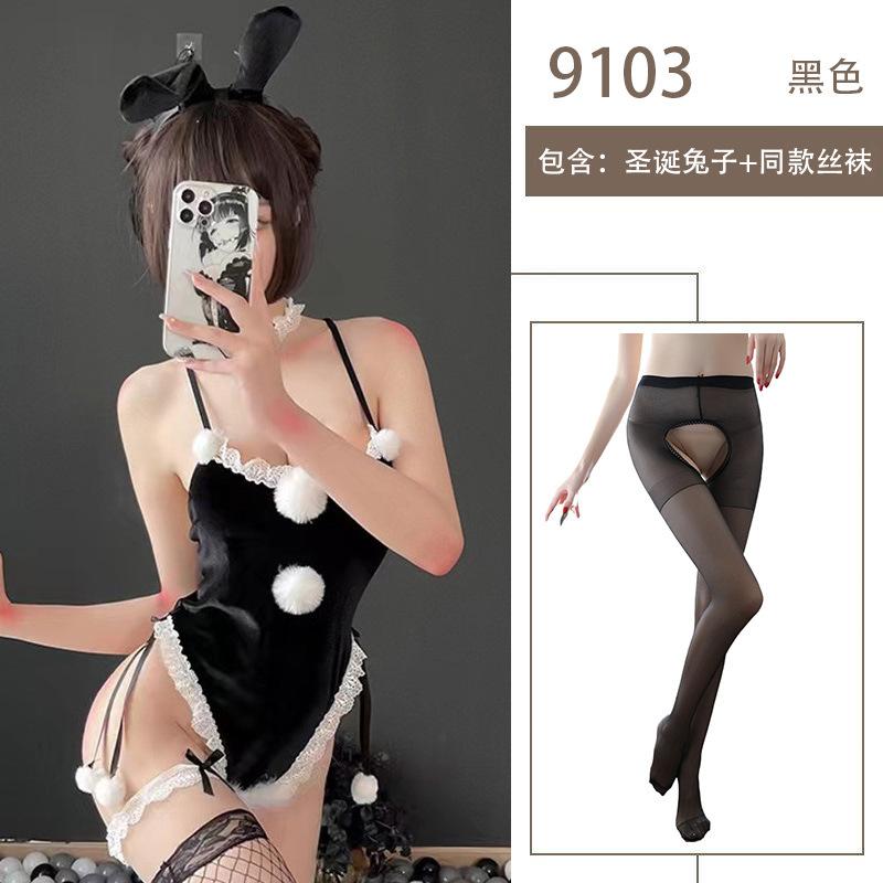 Sex Underwear Pure Lust Bunny Christmas Dress One-piece Hot Nightclub Uniform Cosplay No-Take Uniform