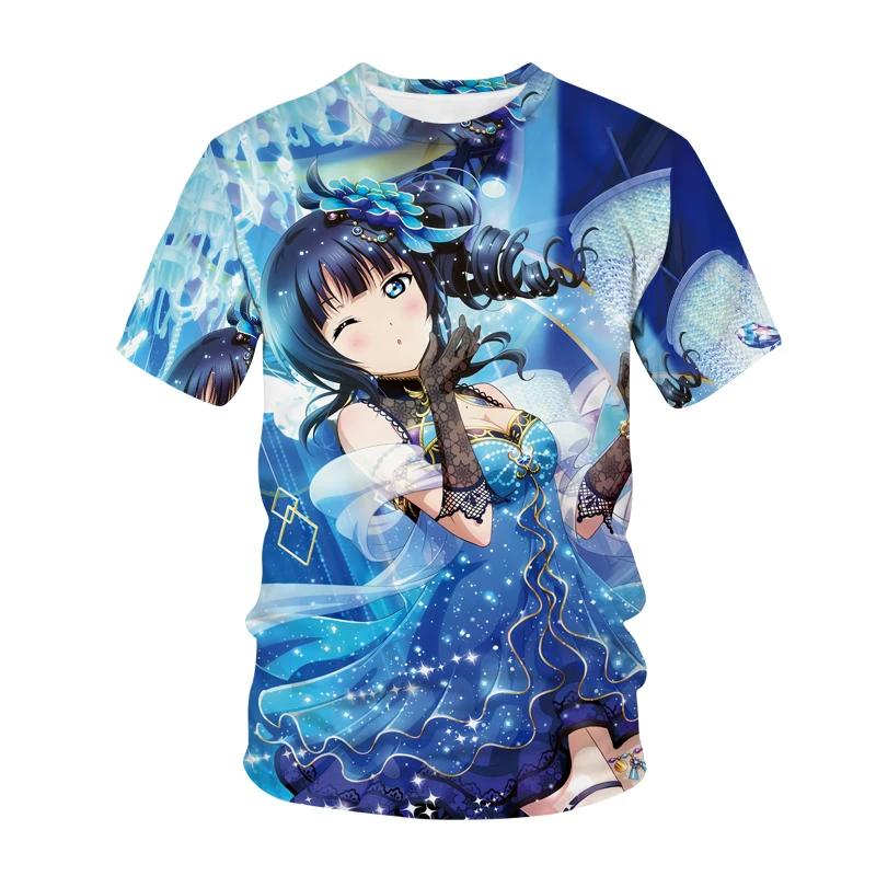 apanese Anime Love Live Tees 3D Print T-shirt Cosplay men Oversized T Shirt Streetwear Tees Harajuku Y2k Women Clothing