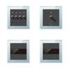 EU/UK 1 Gang 1 Way Glass Push Button Light Common Wall Switch with Durable Mechanical Indicator