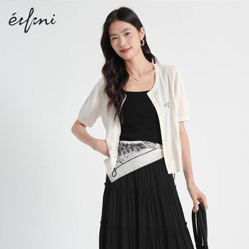 

eifini Женский универсальный вязаный кардиган с коротким рукавом M