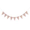Linen Bunting Banner with 48pcs Flags Wedding Party Holiday Celebration DIY Decoration