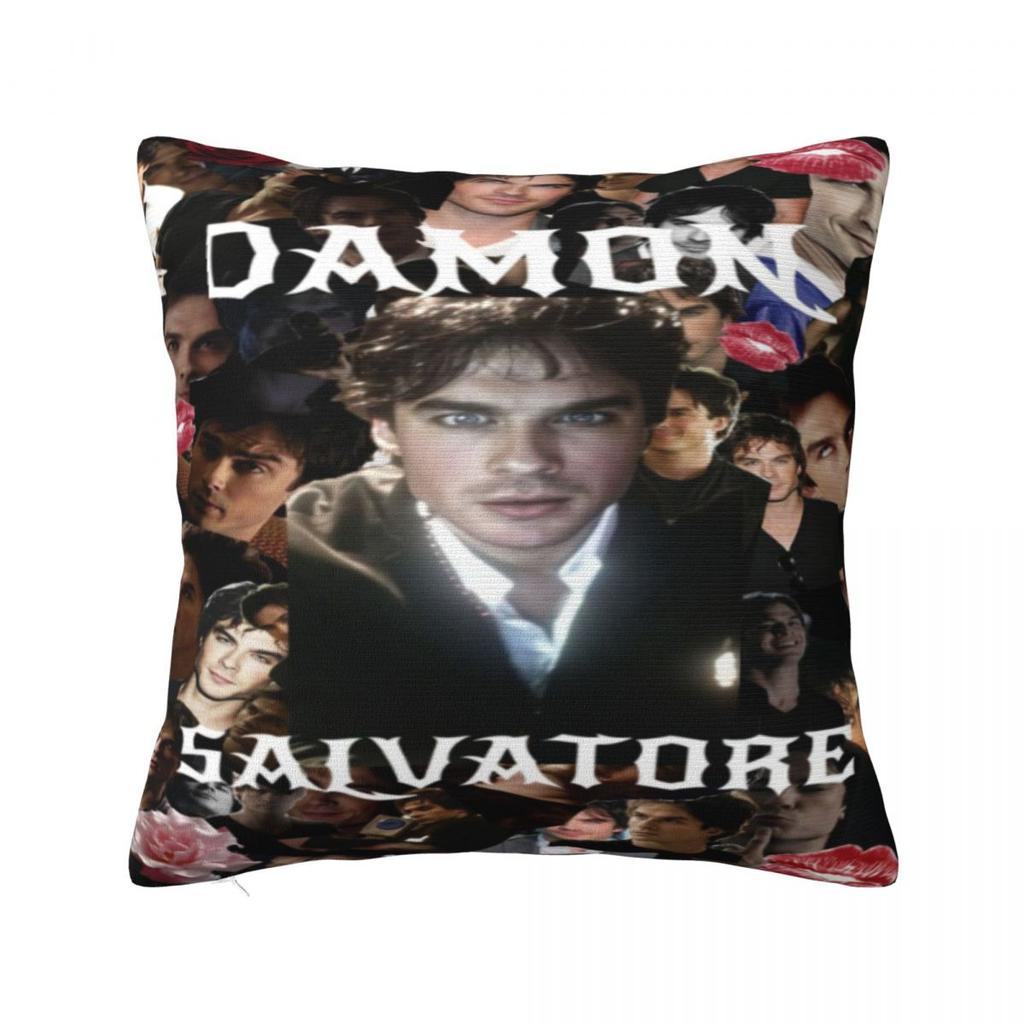 Warm Home Damon Salvatoredecoration Pillowcase Merch Pillow Cover Zipper Multiple Sizes